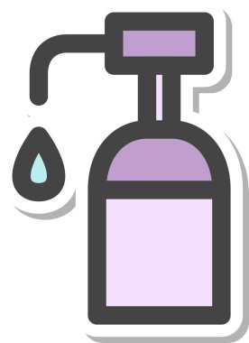 Yapıştırma Günlük Gereksinimler ev aletleri ile ilgili tek parça ikon şampuan şişesi