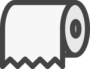 Günlük ihtiyaçlarla ilgili tek renk simgesi ev aletleri tuvalet kağıdı