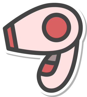 Etiket Günlük Gereksinimler ev aletleri ile ilgili tek öge ikon saç kurutma makinesi