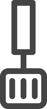 Günlük ihtiyaçlarla ilgili tek bir öğe simgesi çizimi ev aletleri spatulası