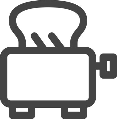 Günlük ihtiyaçlarla ilgili tek öğe simgesi çizimi ev aletleri açılır tost makinesi