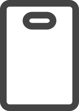 Satır çizimi günlük gereksinimler ev aletleri ilgili tek öge simge kesme tahtası