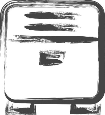 Günlük ihtiyaçlarla ilgili fırça ile yazılmış tek bir öge simgesi ev aletleri hava temizleyici