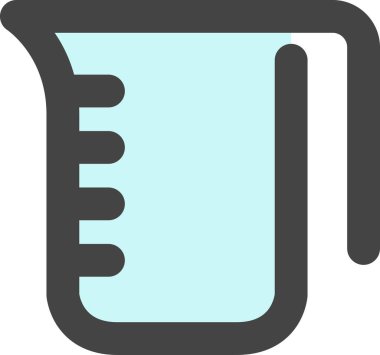 Günlük ihtiyaçlarla ilgili tek renk simgesi ev aletleri ölçüm kabı