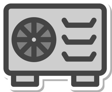 Çıkartma Günlük Gereksinimler ev aletleri ile ilgili tek öge simgesi açık hava birimi