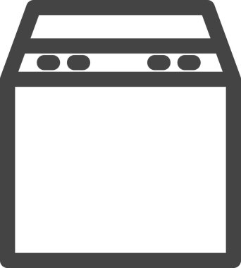 Günlük ihtiyaçlarla ilgili tek öğe simgesi çizimi ev aletleri çamaşır makinesi