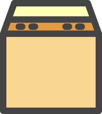 Günlük ihtiyaçlarla ilgili tek renk simgesi ev aletleri çamaşır makinesi