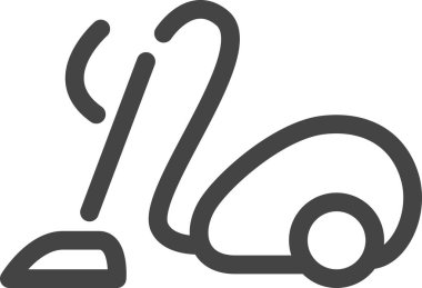 Günlük ihtiyaçlarla ilgili tek öğe simgesi çizimi ev aletleri elektrik süpürgesi