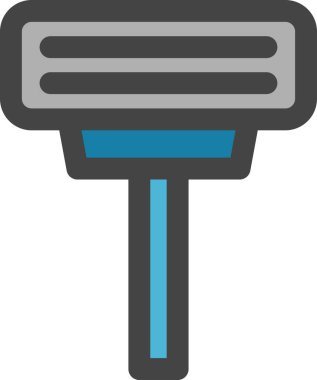 Günlük ihtiyaçlarla ilgili renkli tek öge simgesi ev aletlerini tıraş ederken