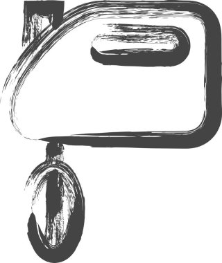 Günlük ihtiyaçlar için fırça yazma ile ilgili tek öge simgesi Ev aletleri çırpma makinesi