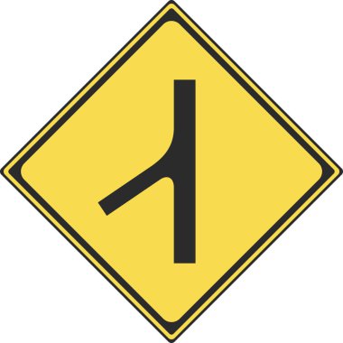 Bir işaretin tek renk gösterimi - trafik birleştiriliyor