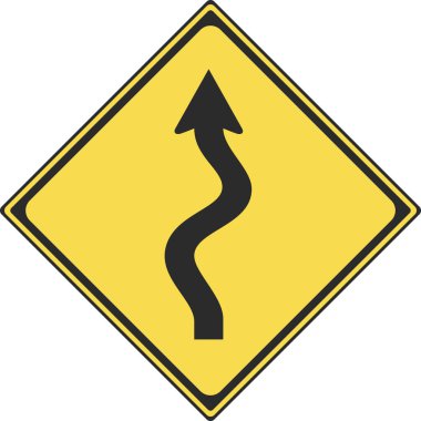 Zigzag katlı imzanın tek renk illüstrasyonu