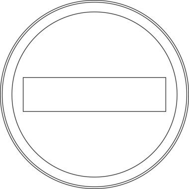 Bir işaretin satır çizimi: Araçlar için giriş yok