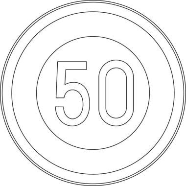 Bir işaretin satır çizimi: Büyük yolcu araçları için giriş yasak