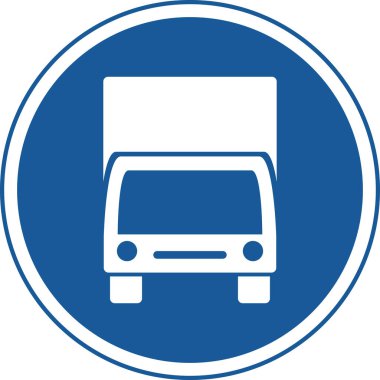 Sadece yetkili araçlar için işaretin tek renk çizimi