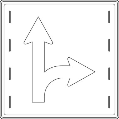 çizgi çizimi trafik işaretleri - trafik bölümleri seyahat yönüne göre