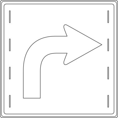 çizgi çizimi trafik işaretleri - trafik bölümleri seyahat yönüne göre