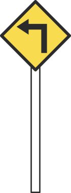 Bir çubukla basit bir işaretin tek bir çizimi (kırılma ile))