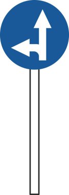 Basit bir işaretin sırıkla tek bir gösterimi: Belirtilen yön dışında herhangi bir yönde ilerlemek yasaktır