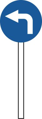 Basit bir işaretin sırıkla tek bir gösterimi: Belirtilen yön dışında herhangi bir yönde ilerlemek yasaktır