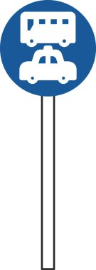 Sadece yetkili araçlar için (kombinasyon) bir direkli basit bir işaretin tek bir gösterimi)