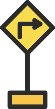 Direkli mini bir tabelanın tek bir çizimi (kırılma ile))