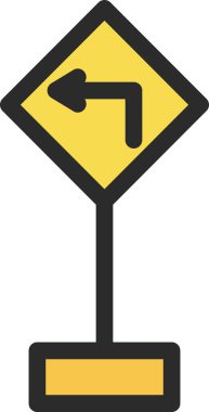 Direkli mini bir tabelanın tek bir çizimi (kırılma ile))