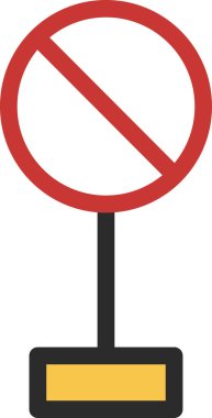 Direkli mini bir tabelanın tek bir çizimi.