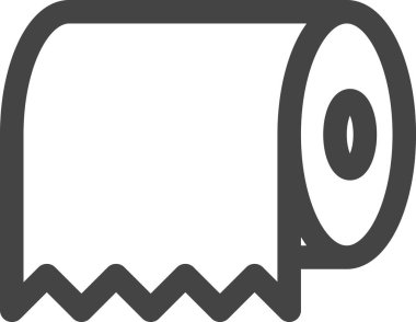 Ev aletleri için satır çizimi simgesi: Tuvalet kağıdı