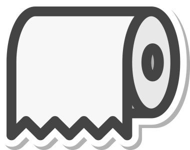 Ev aletleri için tek etiket simgesi: Tuvalet kağıdı