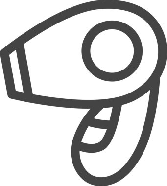 Ev aletleri için satır çizimi simgesi: Saç kurutma makinesi