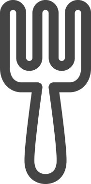 Ev aletleri için tek satır çizimi simgesi: Çatal