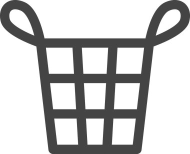 Ev aletleri için satır çizimi simgesi: Çamaşır sepeti