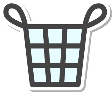 Ev aletleri için tek etiket simgesi: Çamaşır sepeti