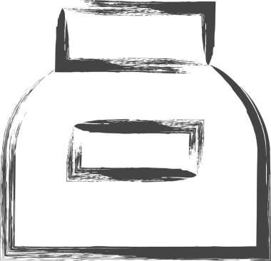 Okul malzemeleri ile ilgili tek simge: Yapıştırıcı