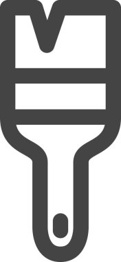 çizgi çizimi okul malzemeleri ilgili tek simge: Fırça