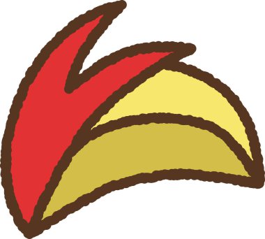 Elle çizilmiş tek bir ikon illüstrasyonu Meyve Elması Tavşanı