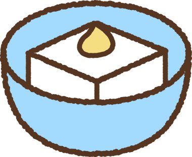 Elle çizilmiş tek resim: Yemek pişirme, soğuk tofu