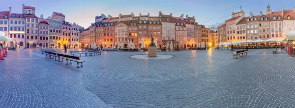 View Old Market Square Colorful Facades Old Houses Dawn Warsaw — Photo