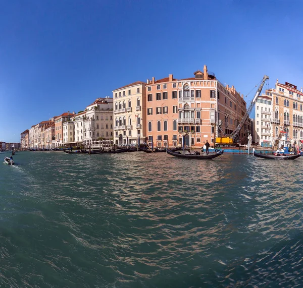 Fachadas Antiguas Casas Venecianas Tradicionales Colores Medievales Sobre Canal Venecia — Foto de Stock