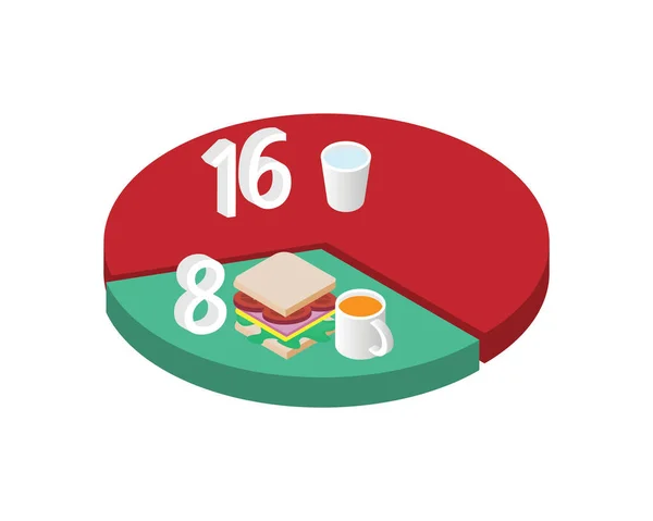 8饮食方法的间歇性禁食或If计划 — 图库矢量图片