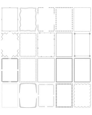 Çalışma tablosu için a4 sayfası sınır çizgisi tasarımı ögesi