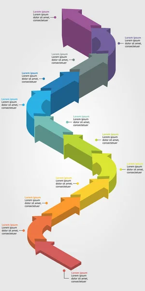 stock vector timeline arrow ladder step chart template for infographic for presentation for 12 element