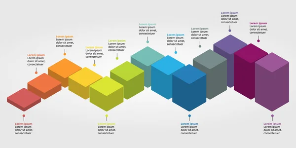 Vierkante Kaart Template Voor Infographic Voor Presentatie Voor Element — Stockvector