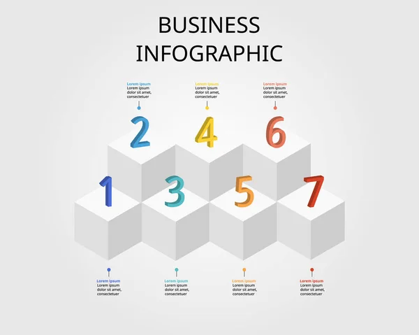 stock vector timeline step chart template for infographic for presentation for 7 element