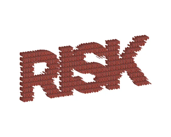 アイソメトリックItリスク管理 ワードリスク内のコード番号による実装 — ストックベクタ