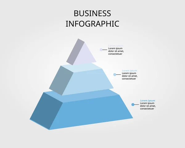 Szablon Wykresu Piramidy Dla Infografiki Prezentacji Dla Elementów Wektory Stockowe bez tantiem