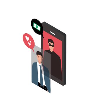 Aşk aldatmacası ya da dolandırıcı bir suçlunun sahte kimliğiyle kurbanın sevgisini ve güvenini kazanıp para çalabilir.