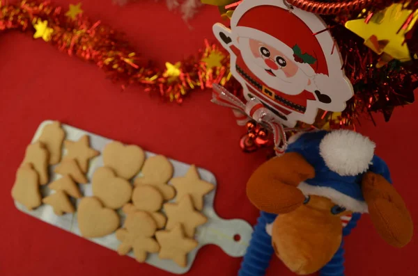 Beautiful Handmade Cookies Christmas Celebration — Stock Photo, Image
