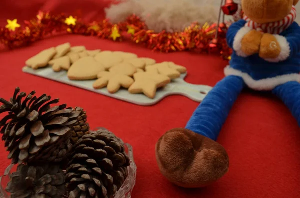 Beautiful Handmade Cookies Christmas Celebration — Stock Photo, Image